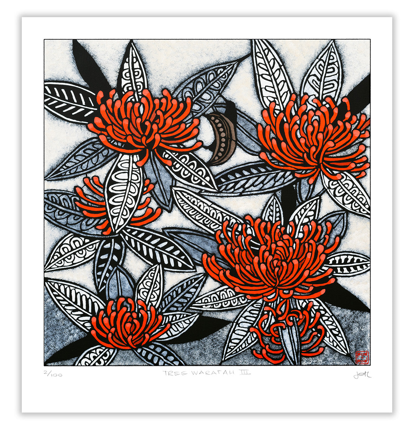 tree waratah tree III large archival print
