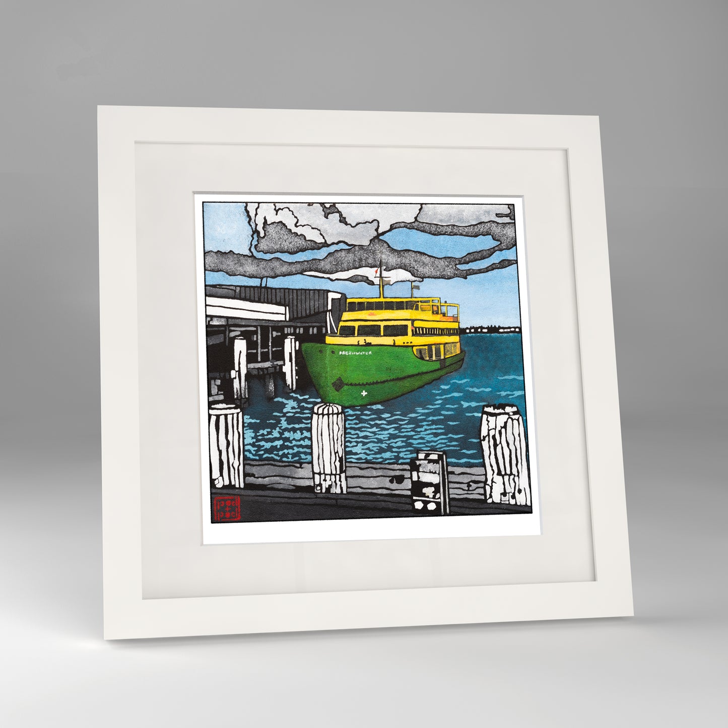 manly ferry framed print
