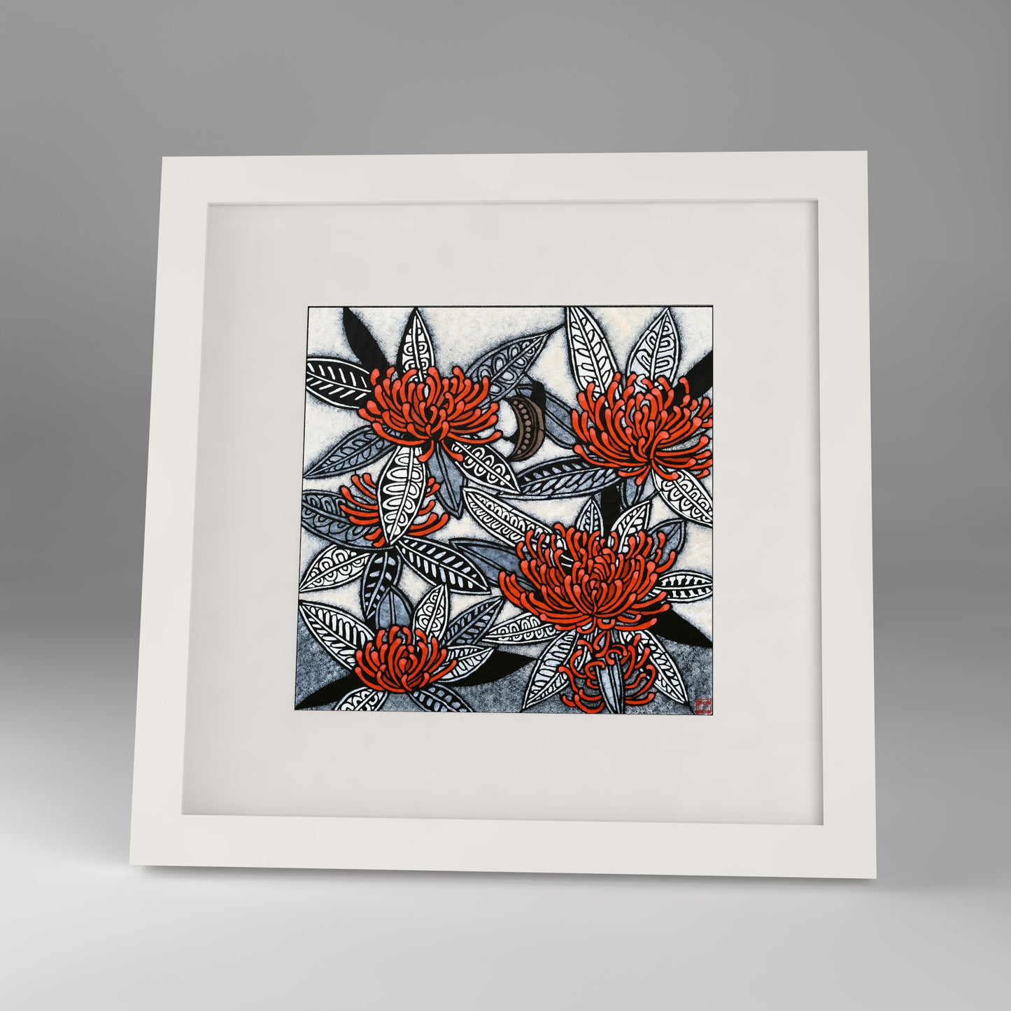 tree waratah III framed print
