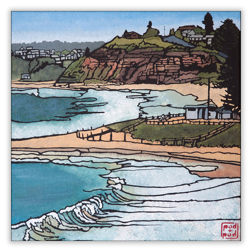 mona vale - bay to beach archival print