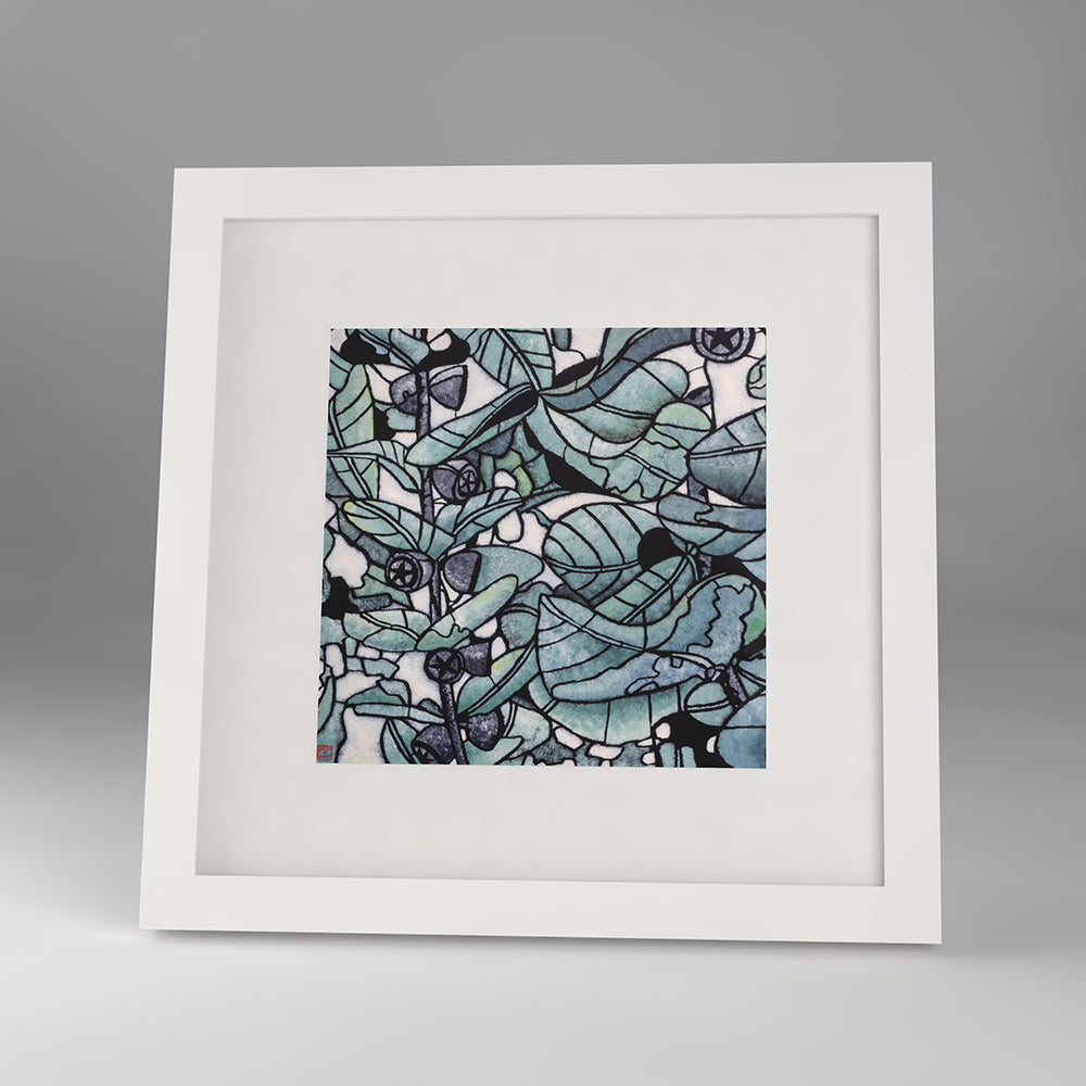 spiral eucalyptus framed print