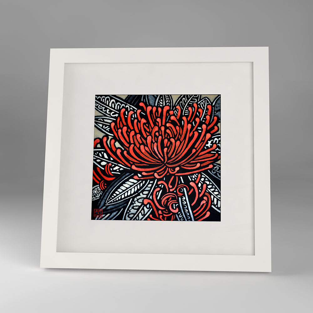 tree waratah framed print