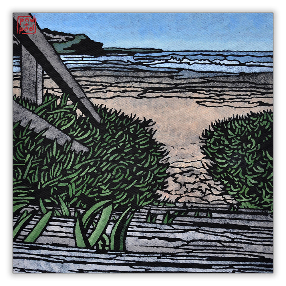 whale beach steps archival print