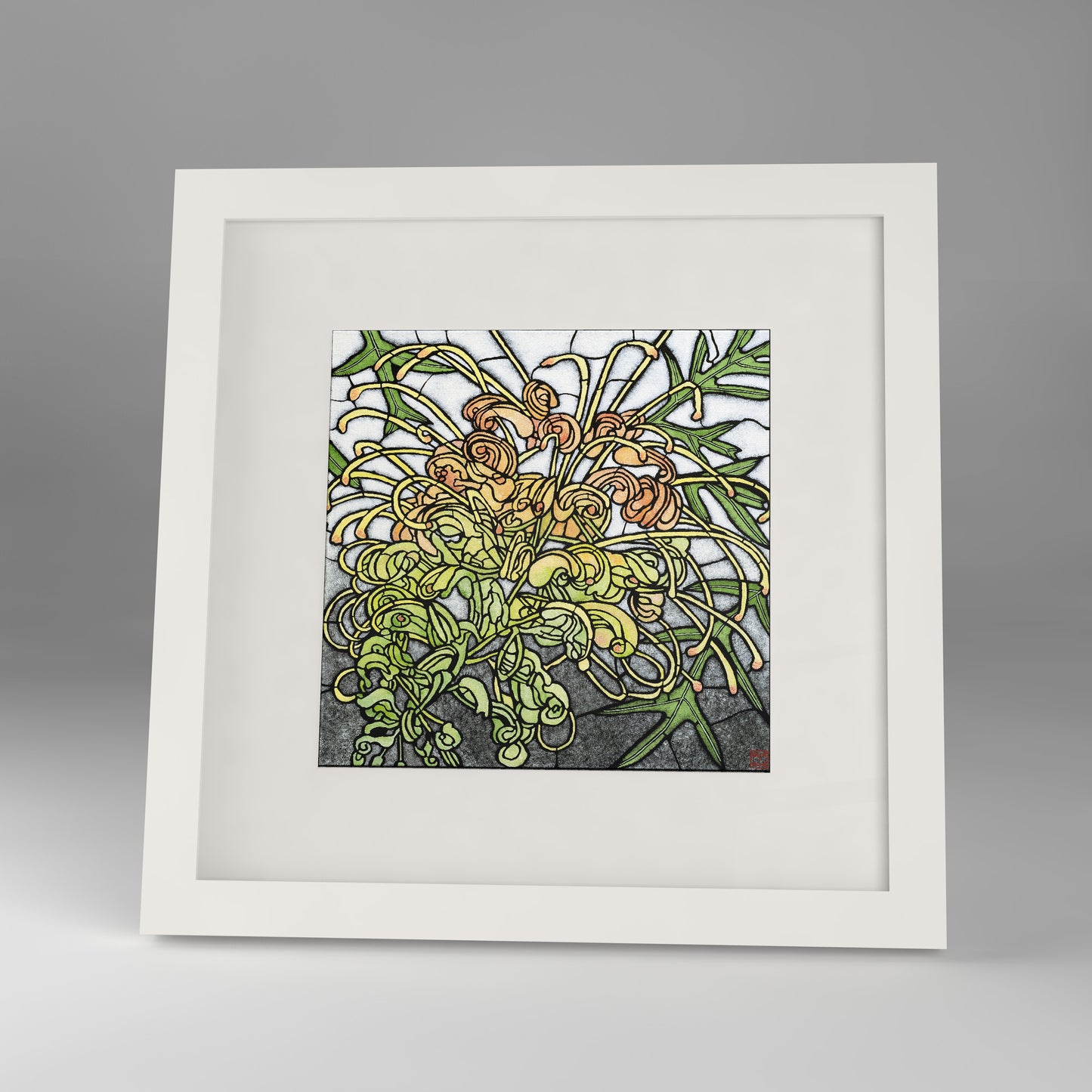 peaches and cream framed print