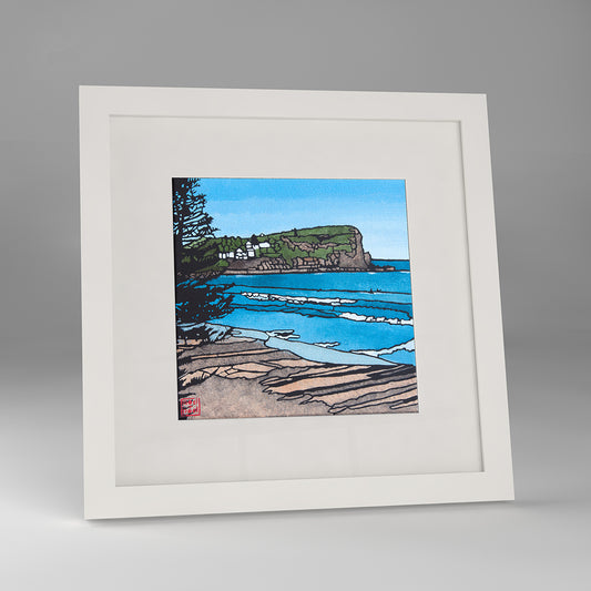 avalon beach framed print