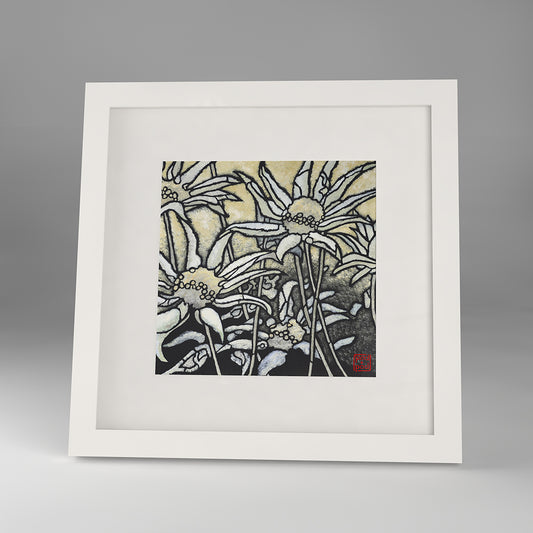 flannel flower framed print