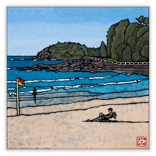 manly beach archival print