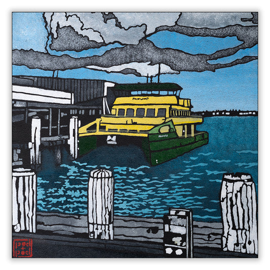 manly ferry archival print