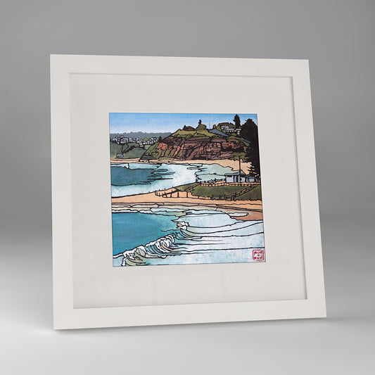 mona vale - bay to beach framed print