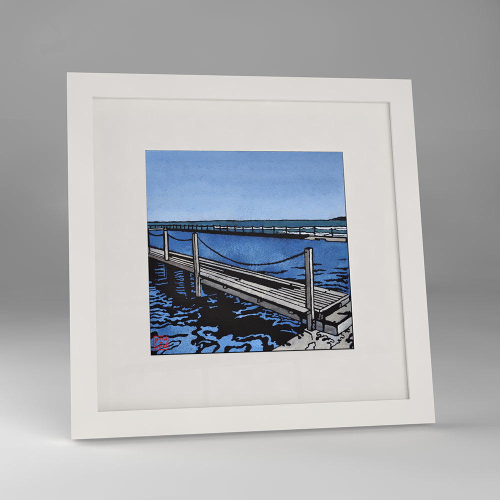 narrabeen pools framed print