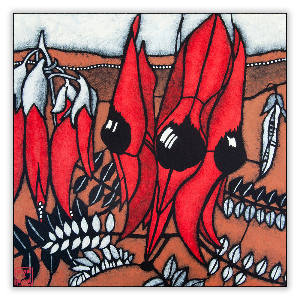 sturt's desert pea archival print